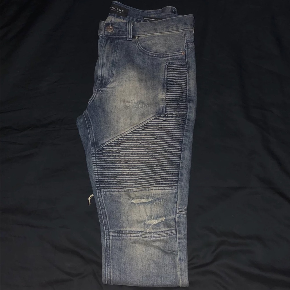 Pacsun Distressed Moto Jeans